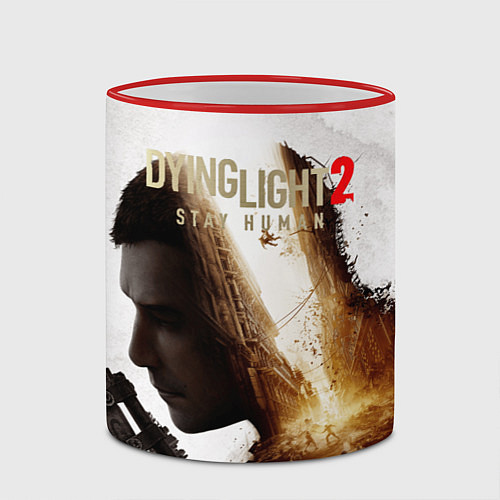 Кружка цветная Dying Light 2 Original / 3D-Красный кант – фото 2