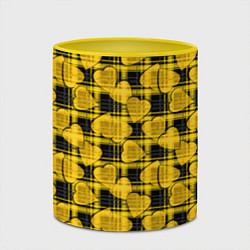 Кружка 3D Желто-черный модный узор, цвет: 3D-белый + желтый — фото 2