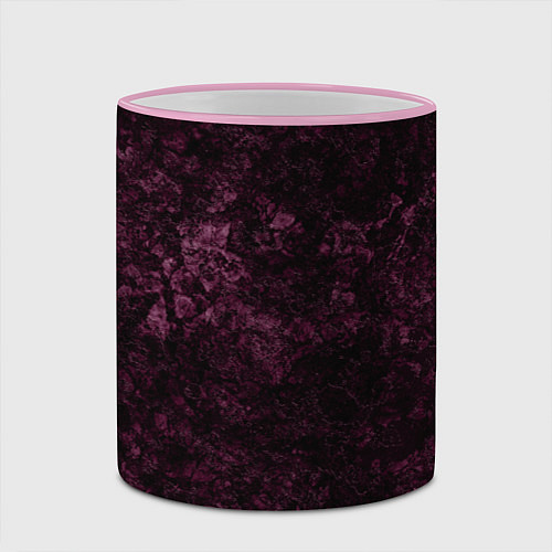 Кружка цветная Мраморная текстура камня / 3D-Розовый кант – фото 2