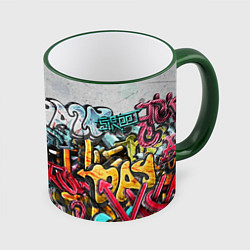 Кружка 3D Graffiti on the wall, цвет: 3D-зеленый кант