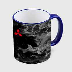Кружка 3D MITSUBISHI ОГОНЬ, цвет: 3D-синий кант