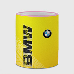 Кружка 3D BMW СЛЕДЫ ШИН БМВ, цвет: 3D-розовый кант — фото 2