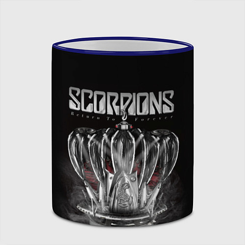 Кружка цветная SCORPIONS / 3D-Синий кант – фото 2