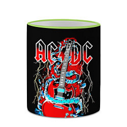 Кружка 3D ACDC гитара, цвет: 3D-светло-зеленый кант — фото 2