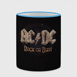Кружка 3D ACDC Rock or Bust, цвет: 3D-небесно-голубой кант — фото 2