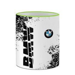 Кружка 3D BMW БМВ РАЗРЕЗАННОЕ ЛОГО, цвет: 3D-светло-зеленый кант — фото 2