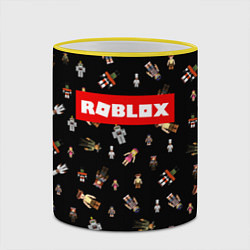 Кружка 3D ROBLOX PATTERN РОБЛОКС Z, цвет: 3D-желтый кант — фото 2