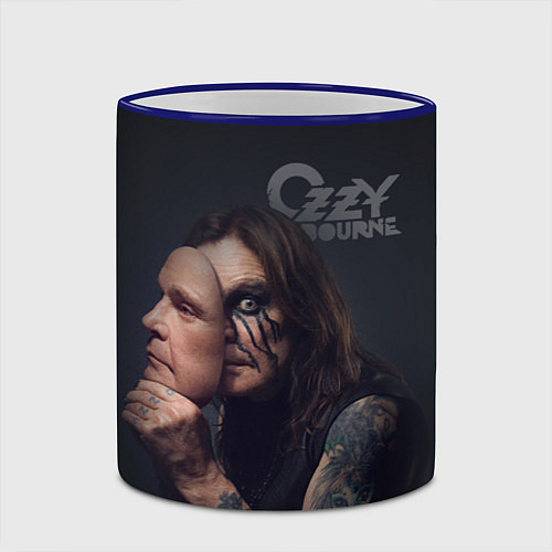 Кружка цветная Ozzy Osbourne / 3D-Синий кант – фото 2