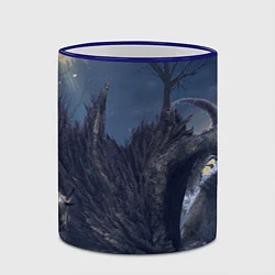 Кружка 3D Elden Ring Дракон, цвет: 3D-синий кант — фото 2