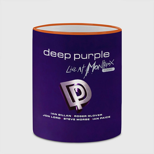 Кружка цветная Deep Purple - Live at Montreux 1996 / 3D-Оранжевый кант – фото 2