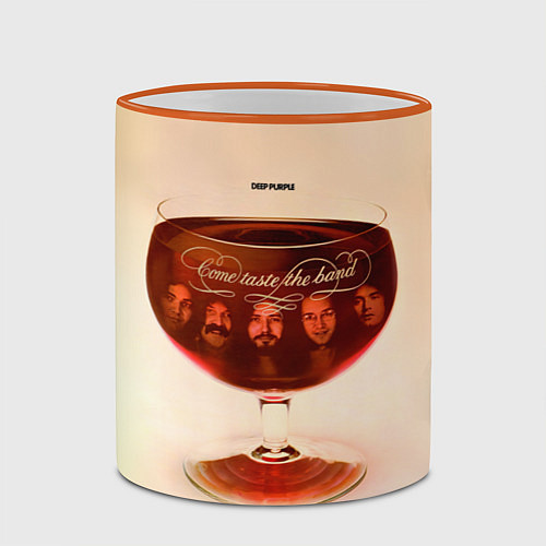 Кружка цветная Come Taste the Band - Deep Purple / 3D-Оранжевый кант – фото 2