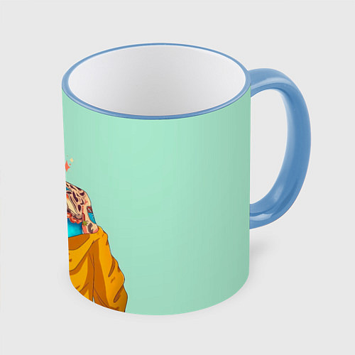 Кружка цветная МГК / 3D-Небесно-голубой кант – фото 1