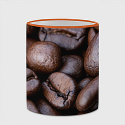Кружка 3D Кофейные зёрна, цвет: 3D-оранжевый кант — фото 2