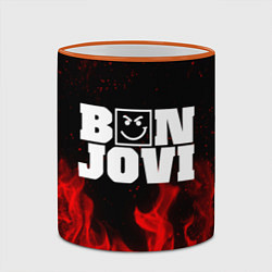 Кружка 3D BON JOVI HAVE A NICE DAY FIRE ОГОНЬ, цвет: 3D-оранжевый кант — фото 2