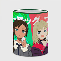 Кружка 3D Team Wonder Egg Priority, цвет: 3D-зеленый кант — фото 2