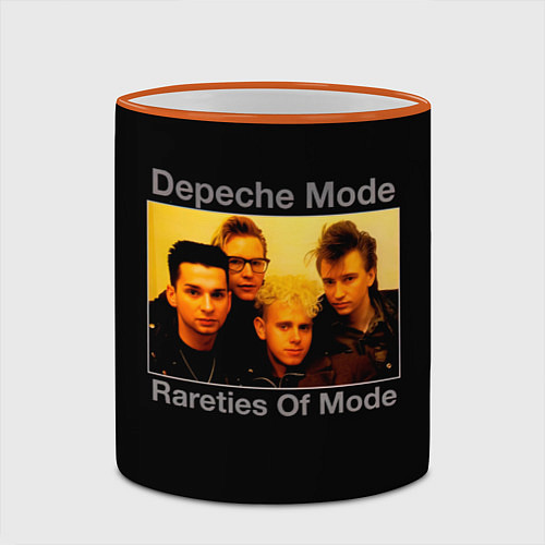 Кружка цветная Rareties of Mode - Depeche Mode / 3D-Оранжевый кант – фото 2