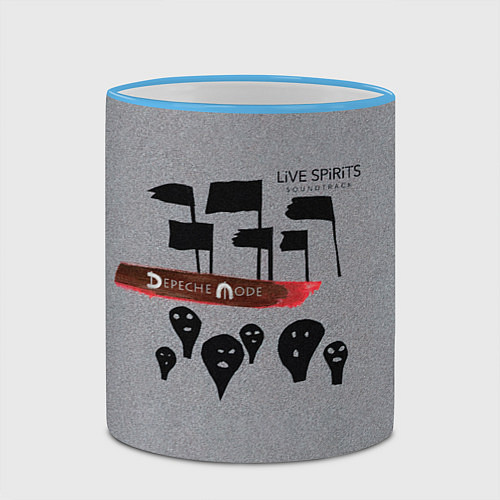 Кружка цветная LiVE SPiRiTS SOUNDTRACK - Depeche Mode / 3D-Небесно-голубой кант – фото 2