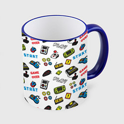 Кружка 3D START GAME OVER, цвет: 3D-синий кант