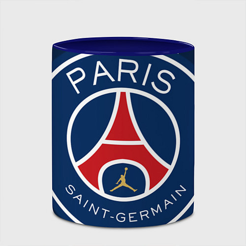 Кружка цветная Paris Saint-Germain PSG / 3D-Белый + синий – фото 2