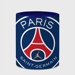 Кружка 3D Paris Saint-Germain PSG, цвет: 3D-белый + синий — фото 2