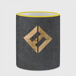 Кружка 3D Concrete and Gold - Foo Fighters, цвет: 3D-желтый кант — фото 2