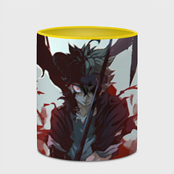 Кружка 3D Аста в режиме демона черный клевер, цвет: 3D-белый + желтый — фото 2
