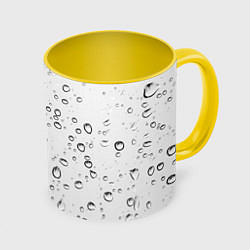 Кружка 3D Утренний дождь, цвет: 3D-белый + желтый