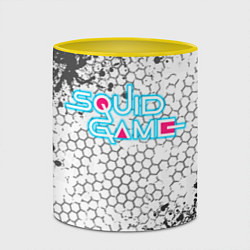 Кружка 3D Игра в кальмара, цвет: 3D-белый + желтый — фото 2