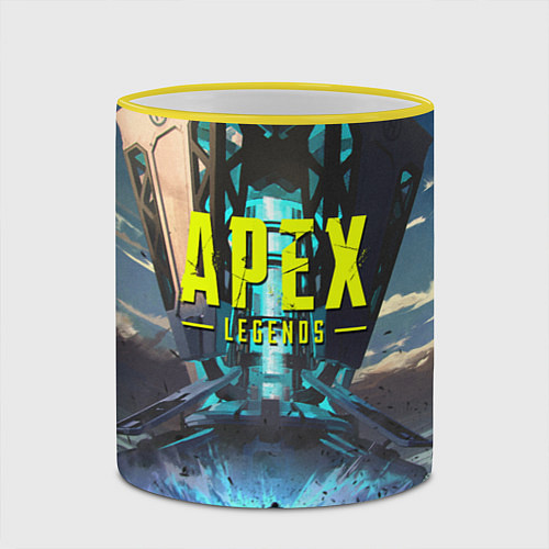 Кружка цветная APEX Legends boom / 3D-Желтый кант – фото 2