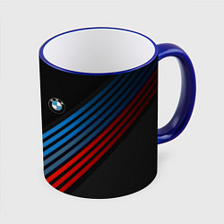 Кружка 3D BMW STRIPE, цвет: 3D-синий кант