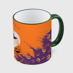 Кружка цветная Корги на хэллоуине