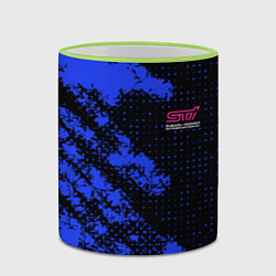Кружка 3D SUBARU STI СУБАРИСТ, цвет: 3D-светло-зеленый кант — фото 2