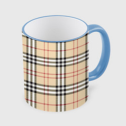 Кружка цветная Клетчатый принт в стиле Burberry