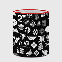 Кружка 3D DESTINY 2 PATTERN GAME LOGO ДЕСТИНИ 2 ПАТТЕРН СИМВ, цвет: 3D-красный кант — фото 2