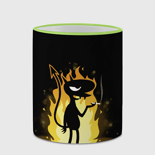 Кружка цветная Чертенок Do it / 3D-Светло-зеленый кант – фото 2