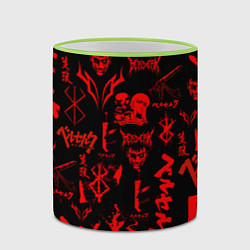 Кружка 3D БЕРСЕРК ПАТТЕРН СИМВОЛИКА КЛЕЙМО, цвет: 3D-светло-зеленый кант — фото 2