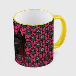 Кружка 3D ВЕДУЩИЙ С ОХРАННОЙ GUARDS, цвет: 3D-желтый кант