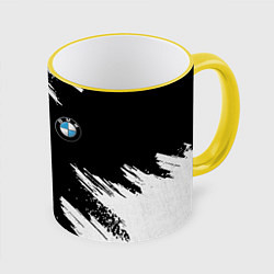 Кружка 3D BMW GRUNGE БМВ ГРАНЖ, цвет: 3D-желтый кант