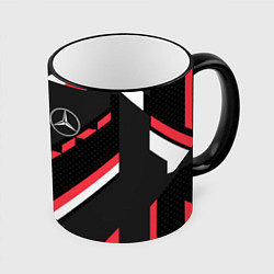 Кружка цветная MERCEDES-BENZ AMG GEOMETRY STRIPES RED