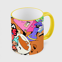 Кружка 3D Toca Life: Heroes, цвет: 3D-желтый кант