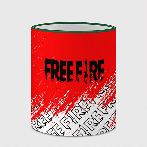 Кружка цветная Фри фаер День Booyah, / 3D-Зеленый кант – фото 2