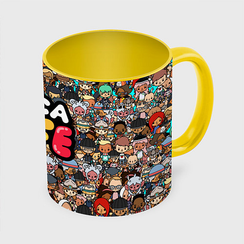 Кружка цветная Toca Life / 3D-Белый + желтый – фото 1