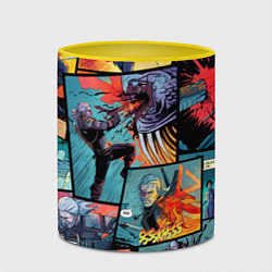 Кружка 3D Ведьмак The Witcher комикс, цвет: 3D-белый + желтый — фото 2