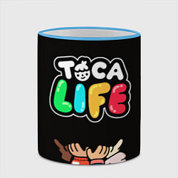 Кружка 3D Toca Life: Friends, цвет: 3D-небесно-голубой кант — фото 2