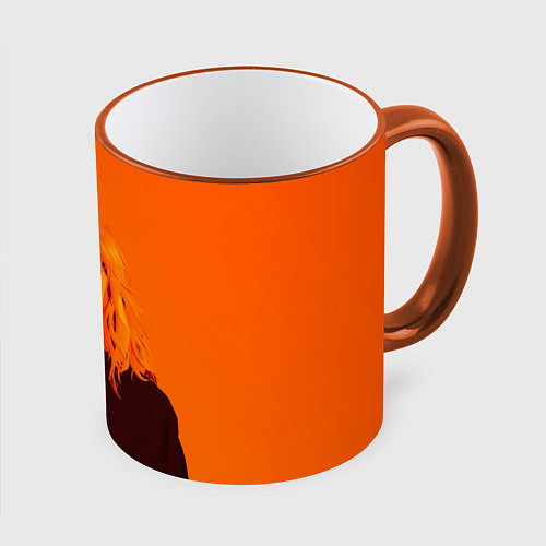 Кружка цветная Sweet Taylor Swift / 3D-Оранжевый кант – фото 1