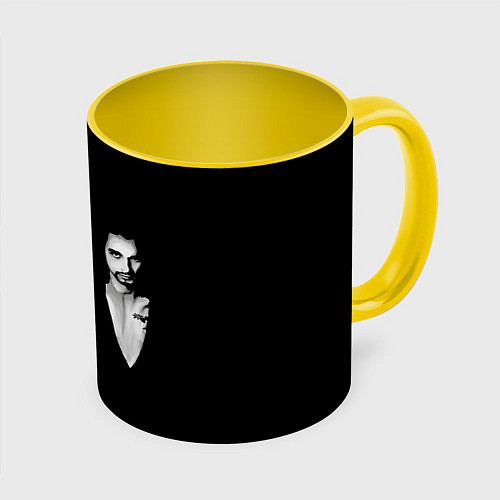 Кружка цветная Depeche mode band / 3D-Белый + желтый – фото 1