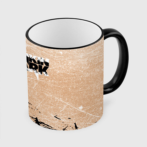 Кружка цветная Linkin Park Рок Группа Линкин Парк / 3D-Черный кант – фото 1