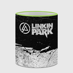 Кружка 3D Линкин Парк Лого Рок ЧБ Linkin Park Rock, цвет: 3D-светло-зеленый кант — фото 2