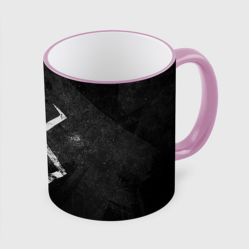 Кружка цветная BERSERK LOGO GRUNGE / 3D-Розовый кант – фото 1