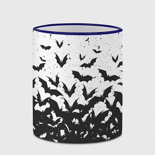 Кружка цветная Летучие кровососы / 3D-Синий кант – фото 2